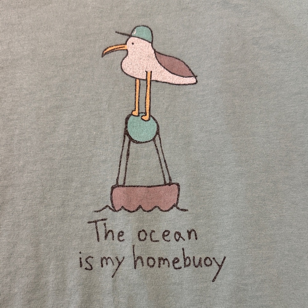 Life Is Good Seafoam Crusher Tee - 100% cotton, size large